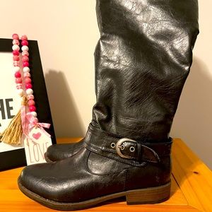 Knee high riding boots